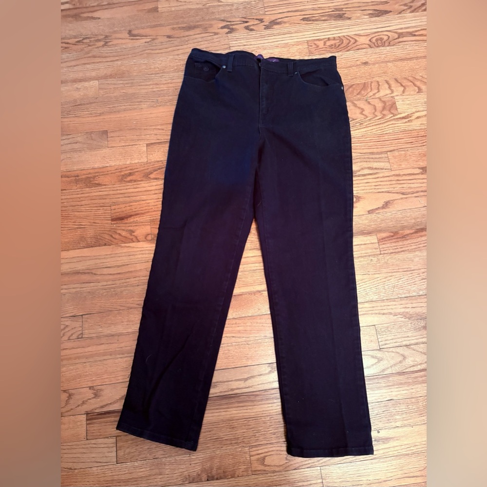 Gloria Vanderbilt Black (AMANDA) High Rise Jeans, Size: 14